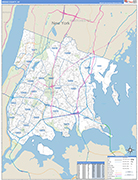 Bronx Wall Map Basic Style