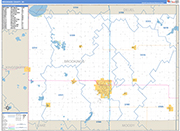 Brookings Wall Map Basic Style