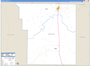 Brooks County Wall Map Basic Style
