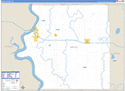 Brule Wall Map Basic Style