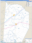 Brunswick County Wall Map Basic Style
