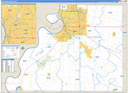 Buchanan County Wall Map Basic Style