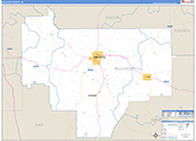 Bullock County Wall Map Basic Style