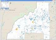 Burnett County Wall Map Basic Style