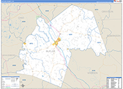 Butler County Wall Map Basic Style