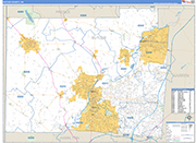 Butler County Wall Map Basic Style
