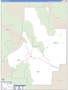 Butte Wall Map Basic Style