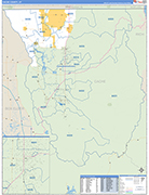 Cache County Wall Map Basic Style
