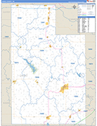 Caddo County Wall Map Basic Style