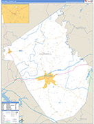 Caldwell County Wall Map Basic Style