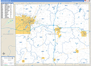 Calhoun County Wall Map Basic Style