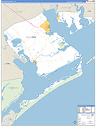 Calhoun County Wall Map Basic Style