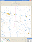 Callahan County Wall Map Basic Style