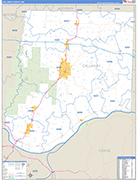 Callaway County Wall Map Basic Style