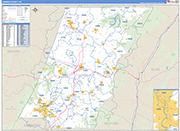Cambria Wall Map Basic Style