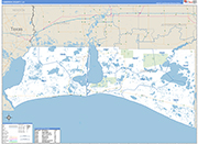 Cameron County Wall Map Basic Style