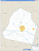 Candler County Wall Map Basic Style