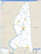 Caroline County Wall Map Basic Style