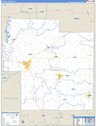 Carroll Wall Map Basic Style