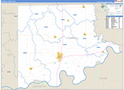 Carroll County Wall Map Basic Style