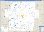 Carroll County Wall Map Basic Style