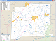 Carroll Wall Map Basic Style