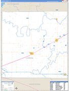 Carson County Wall Map Basic Style