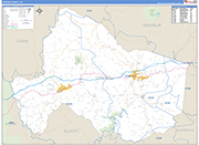 Carter County Wall Map Basic Style