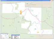 Carter County Wall Map Basic Style