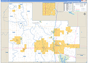 Carter County Wall Map Basic Style