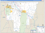 Catoosa County Wall Map Basic Style