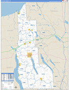 Cayuga Wall Map Basic Style