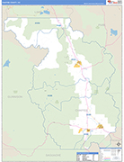 Chaffee County Wall Map Basic Style