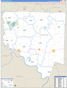 Chariton County Wall Map Basic Style