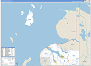 Charlevoix County Wall Map Basic Style
