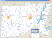 Chatham Wall Map Basic Style