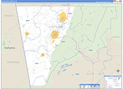 Chattooga Wall Map Basic Style