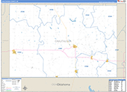 Chautauqua County Wall Map Basic Style