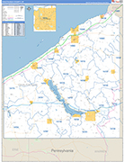 Chautauqua Wall Map Basic Style