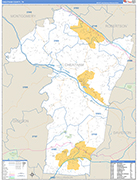 Cheatham Wall Map Basic Style