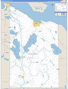 Cheboygan County Wall Map Basic Style