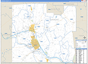 Chemung Wall Map Basic Style