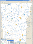 Chenango Wall Map Basic Style