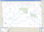 Cherry County Wall Map Basic Style