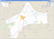 Chester Wall Map Basic Style