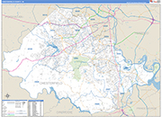 Chesterfield County Wall Map Basic Style