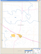 Childress County Wall Map Basic Style