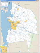 Chittenden County Wall Map Basic Style