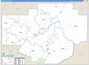 Chouteau County Wall Map Basic Style