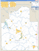 Christian County Wall Map Basic Style